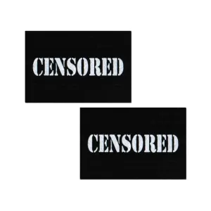 Pastease - Premium Censored Pasties Nipple Covers O/S (Black/White)