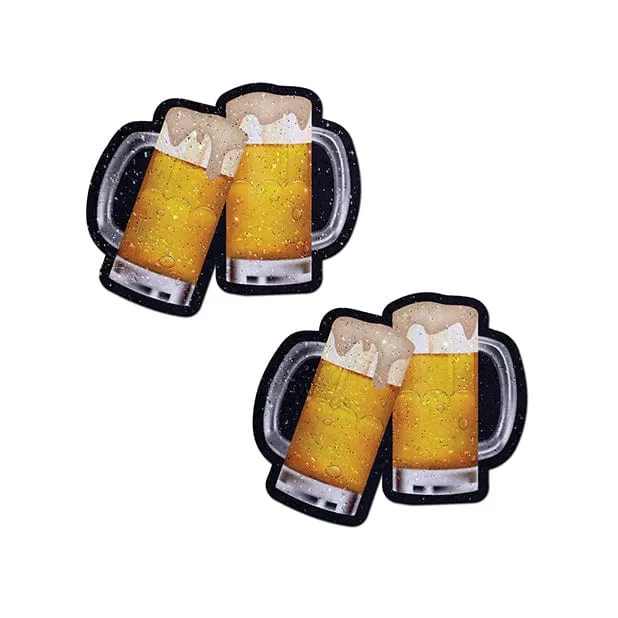Pastease - Premium Clinking Beer Mugs Pasties Nipple Covers O/S (Yellow)