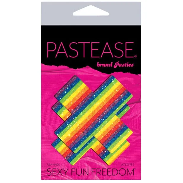 Pastease - Premium Glitter Plus Pasties Nipple Covers O/S (Rainbow)
