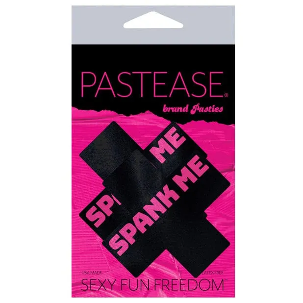 Pastease - Premium Spank Me Plus Pasties Nipple Covers O/S (Black/Pink)