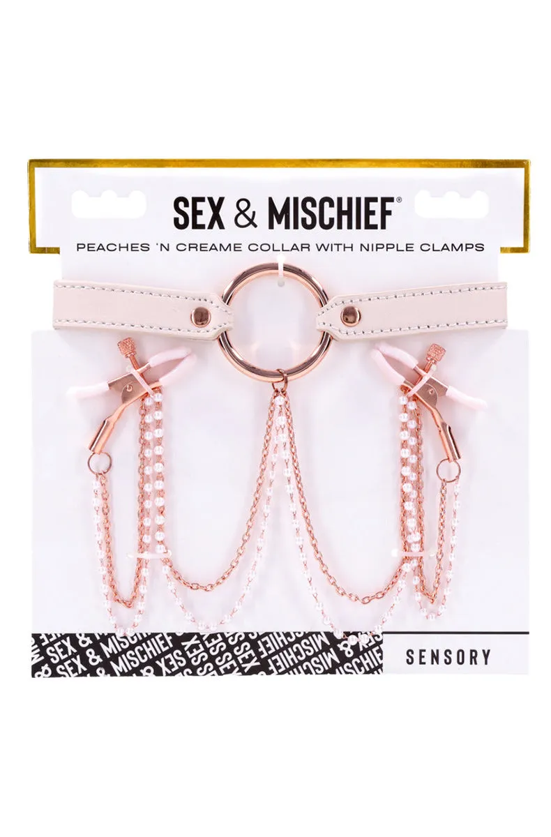 Peaches 'n CreaMe Collar with Nipple Clamps