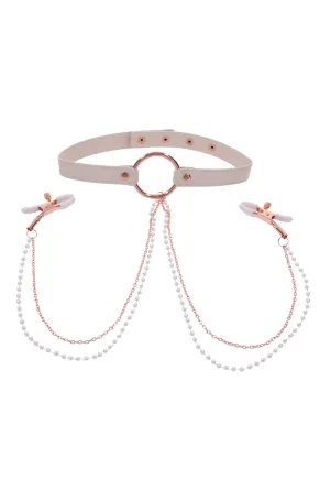 Peaches 'n CreaMe Collar with Nipple Clamps