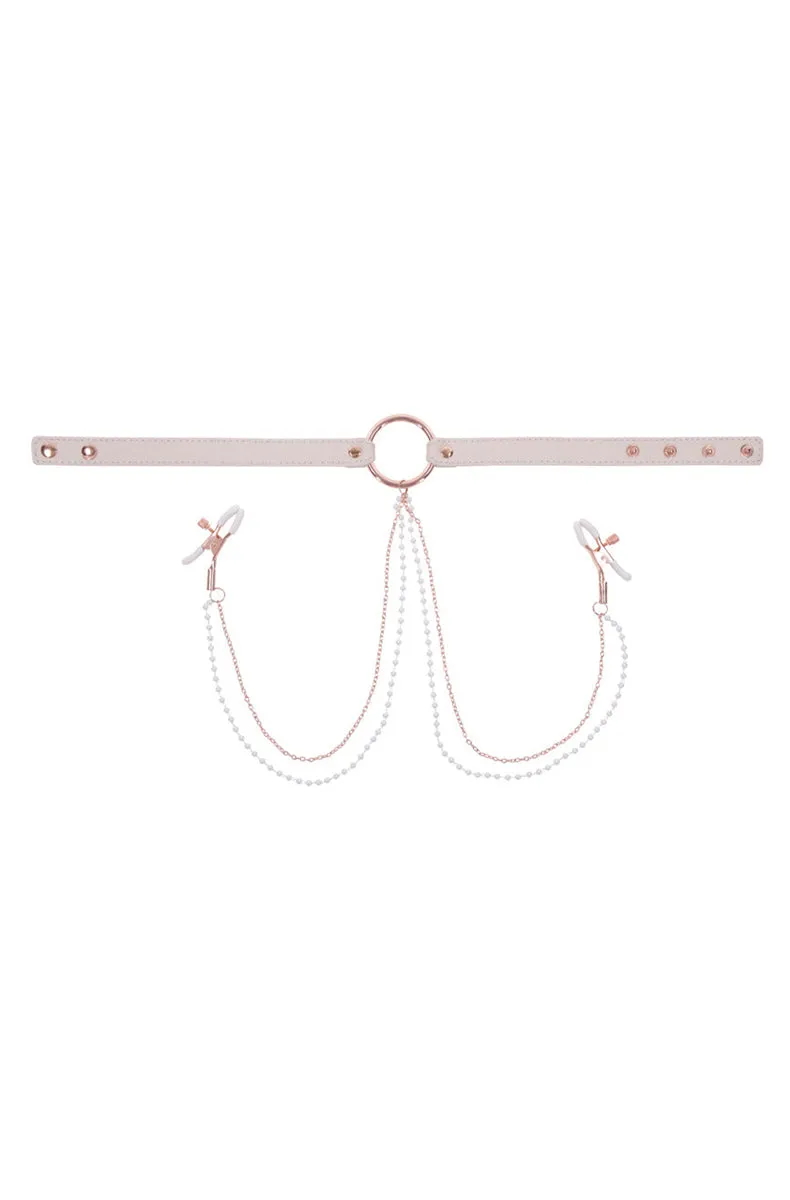 Peaches 'n CreaMe Collar with Nipple Clamps