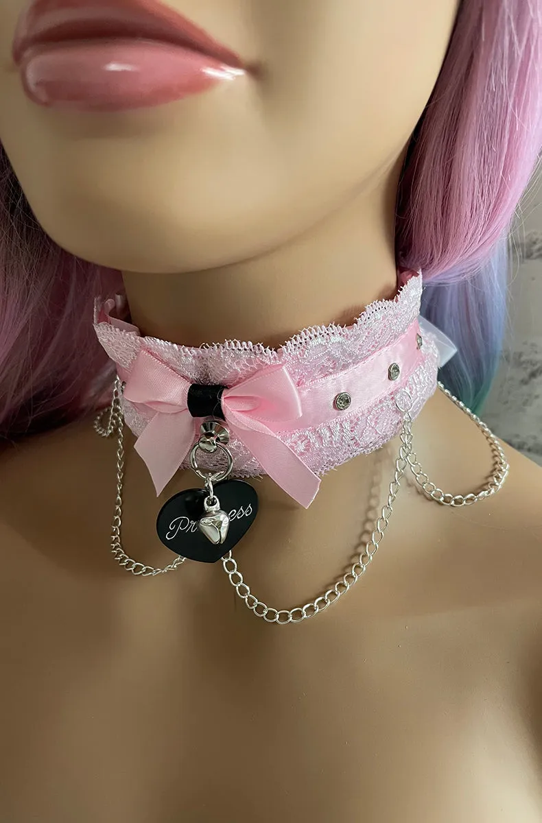 Pink Lace BDSM Collar