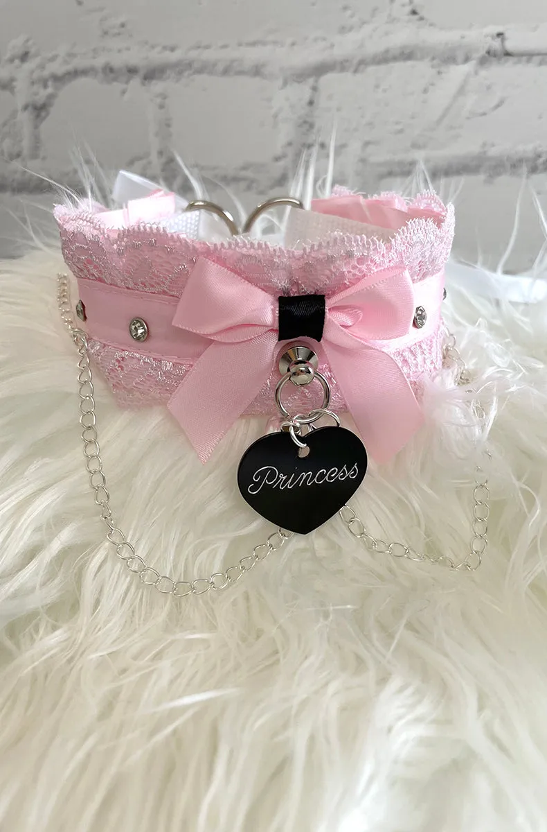 Pink Lace BDSM Collar