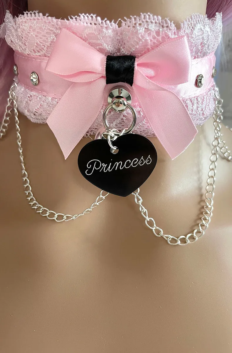 Pink Lace BDSM Collar