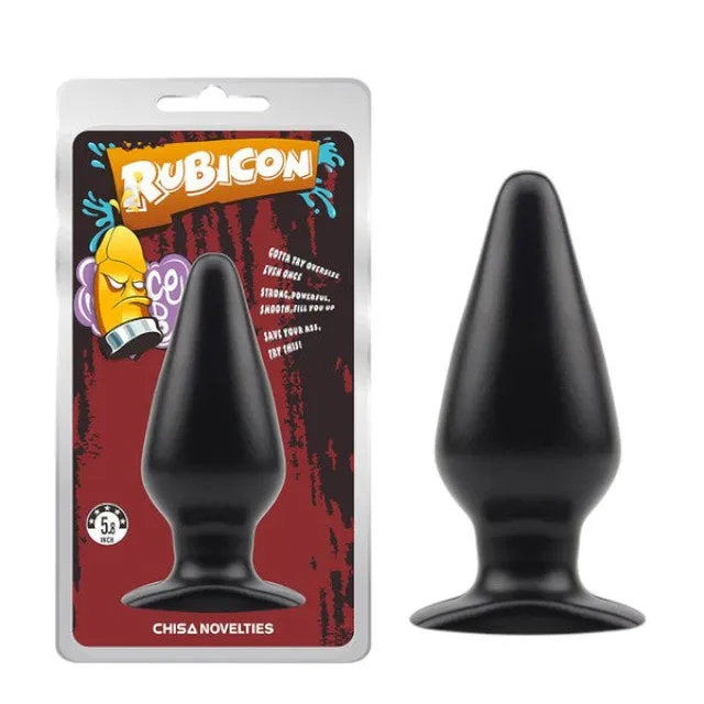 Plug anal CHISA Rubicon My Ass L. design ergonomic. rezistent la apă. lungime 14.7 cm. diametru 6 cm. negru