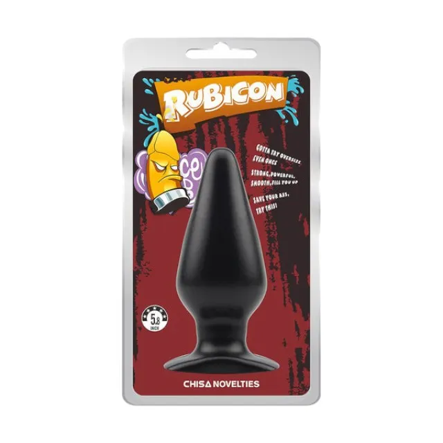 Plug anal CHISA Rubicon My Ass L. design ergonomic. rezistent la apă. lungime 14.7 cm. diametru 6 cm. negru