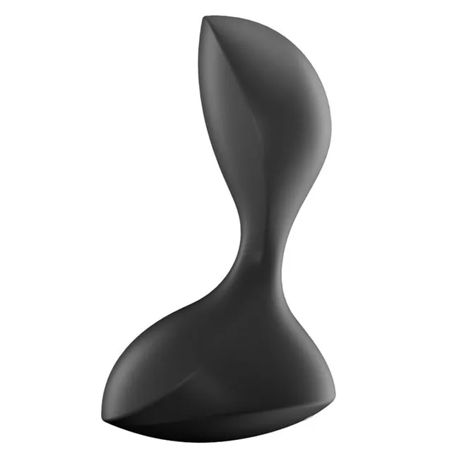 Plug anal vibrator SATISFYER Sweet Seal. control prin aplicatie. vibratii personalizate. rezistent la apa IPX7. negru