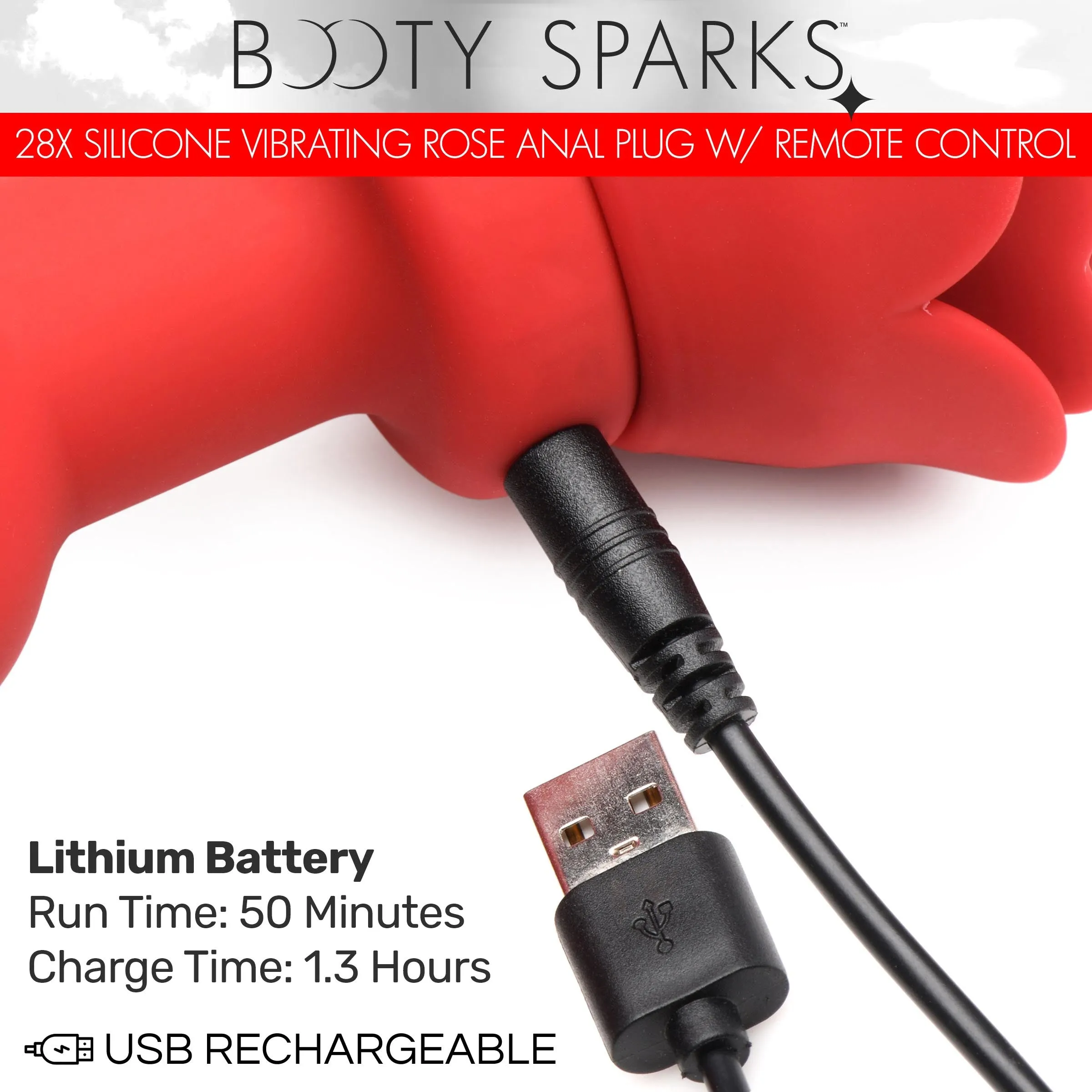 Rose Vibrating Anal Plug