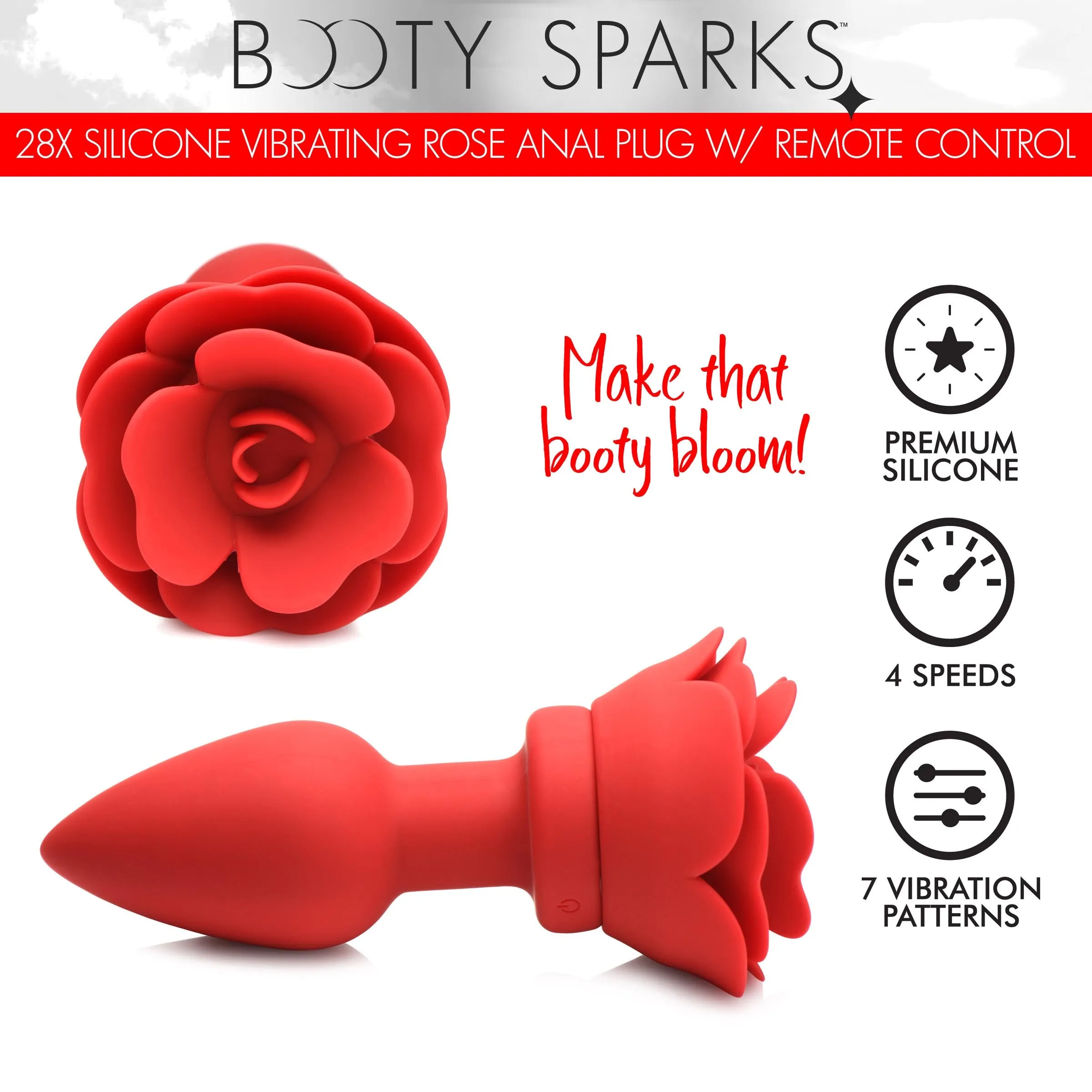 Rose Vibrating Anal Plug