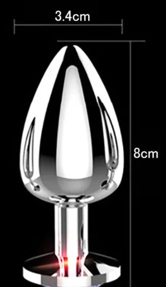 Silver Butt Plug Diamond Medium
