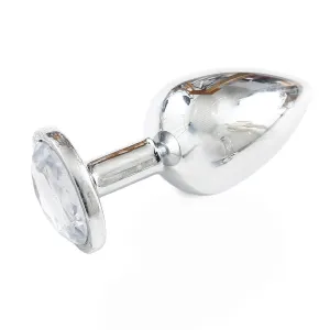 Silver Butt Plug Diamond Medium
