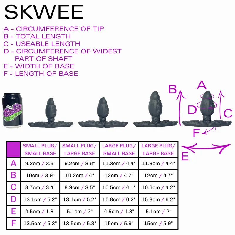 Skwee large plug large base 'Witch Legs' soft (OO30)