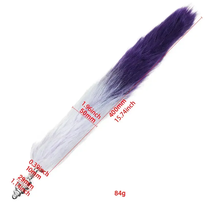 Smooth Long Fox Tail Flirting Animal Tail Butt Plug Women Men SM Role Play