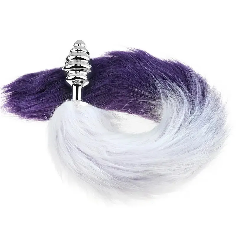 Smooth Long Fox Tail Flirting Animal Tail Butt Plug Women Men SM Role Play