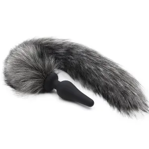 Soft Grey Faux Further Butt Plugs