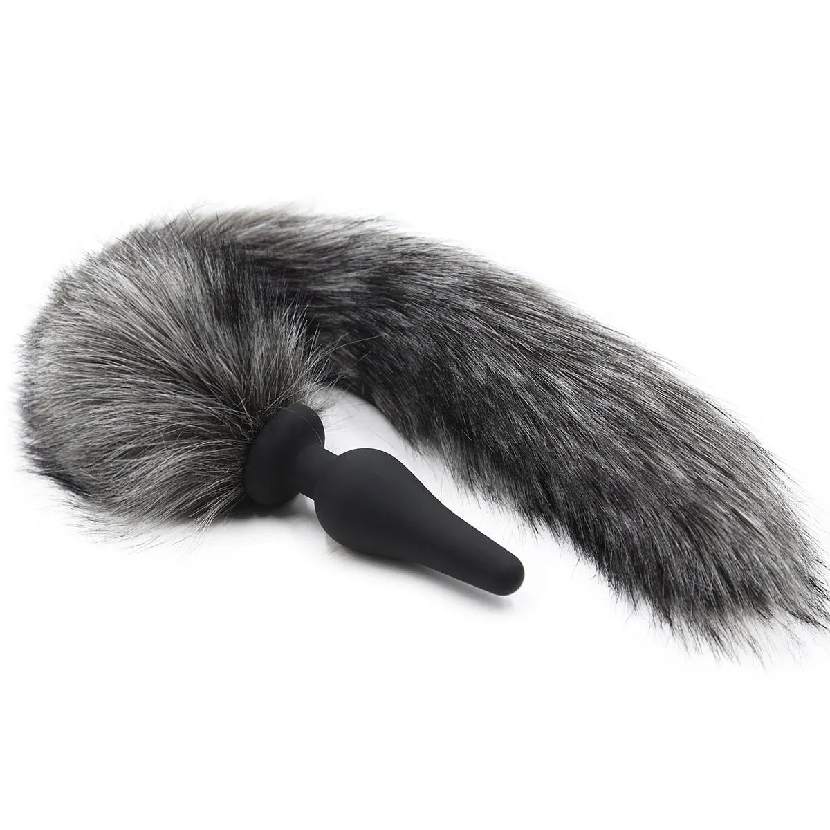 Soft Grey Faux Further Butt Plugs