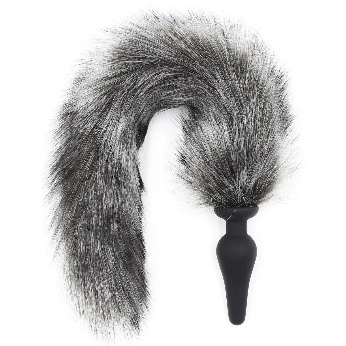 Soft Grey Faux Further Butt Plugs