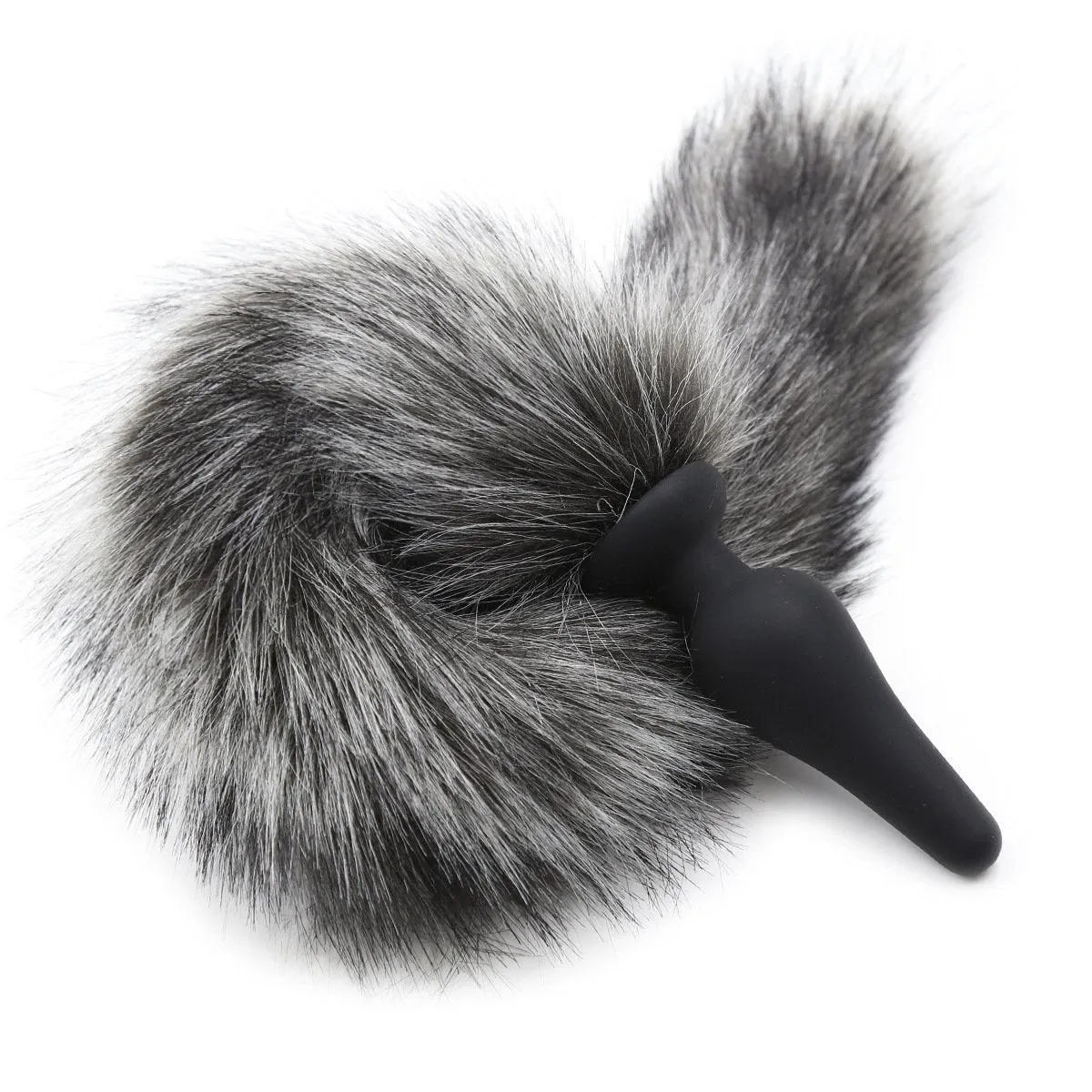 Soft Grey Faux Further Butt Plugs
