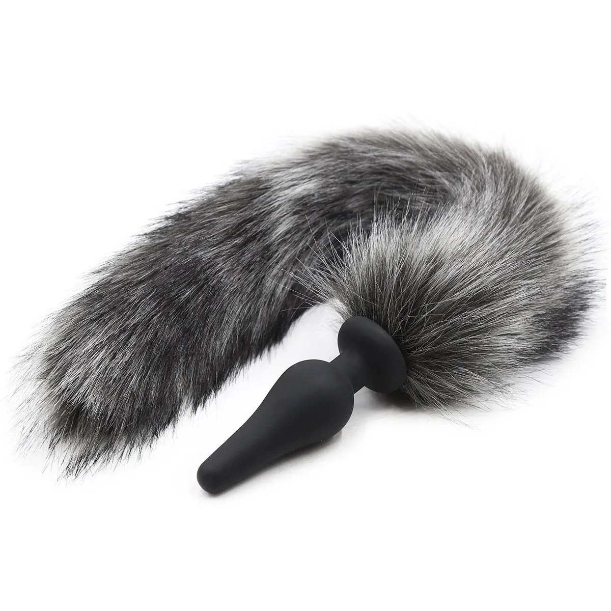 Soft Grey Faux Further Butt Plugs