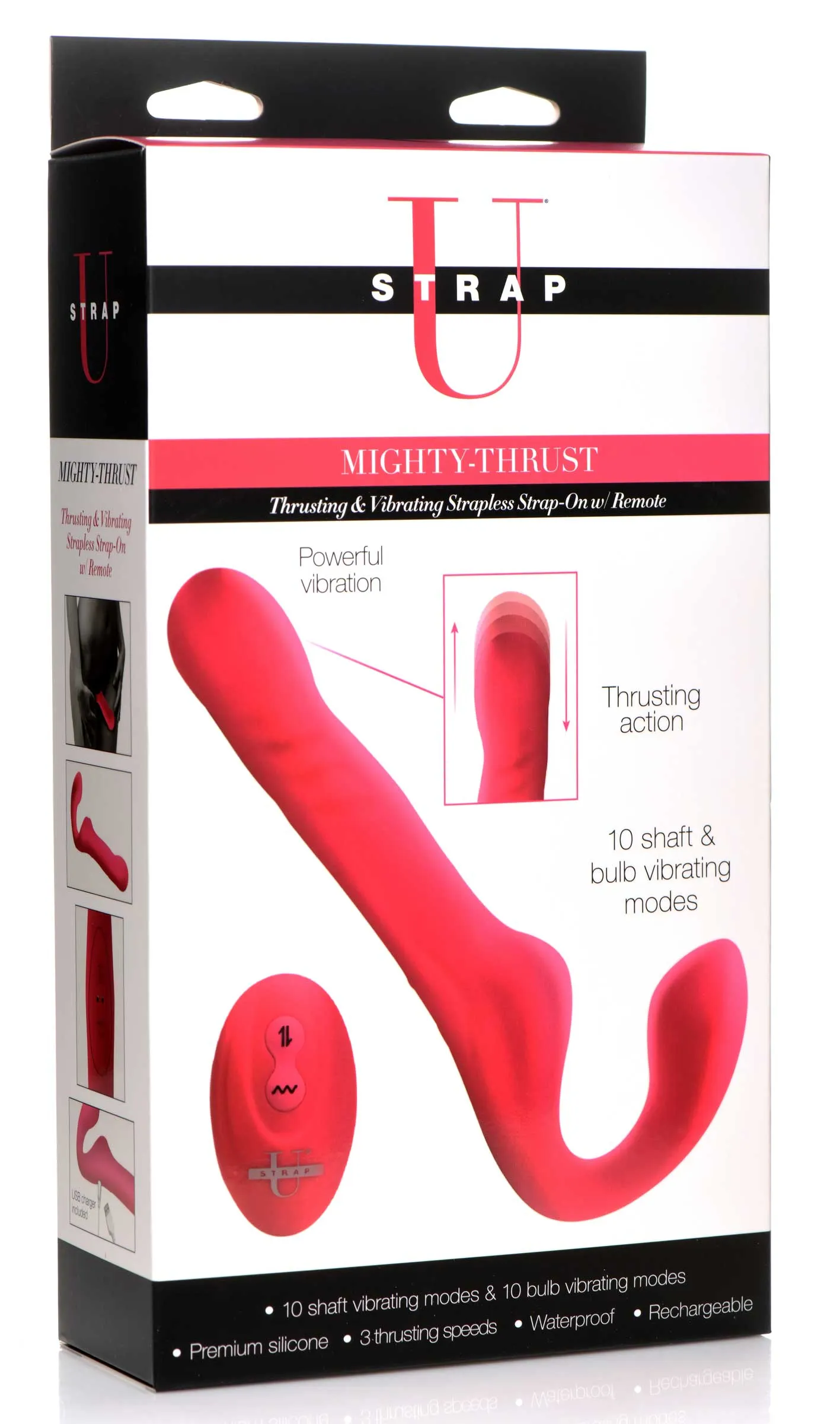 Strapless Strap-on Thrusting And Vibrating With Remote Control