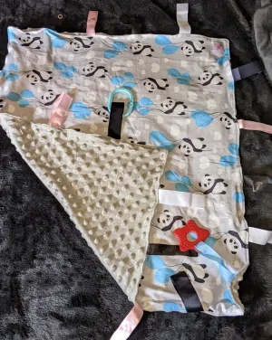 Up in the Air Panda Cuddle Sensory Security Blanket Toys