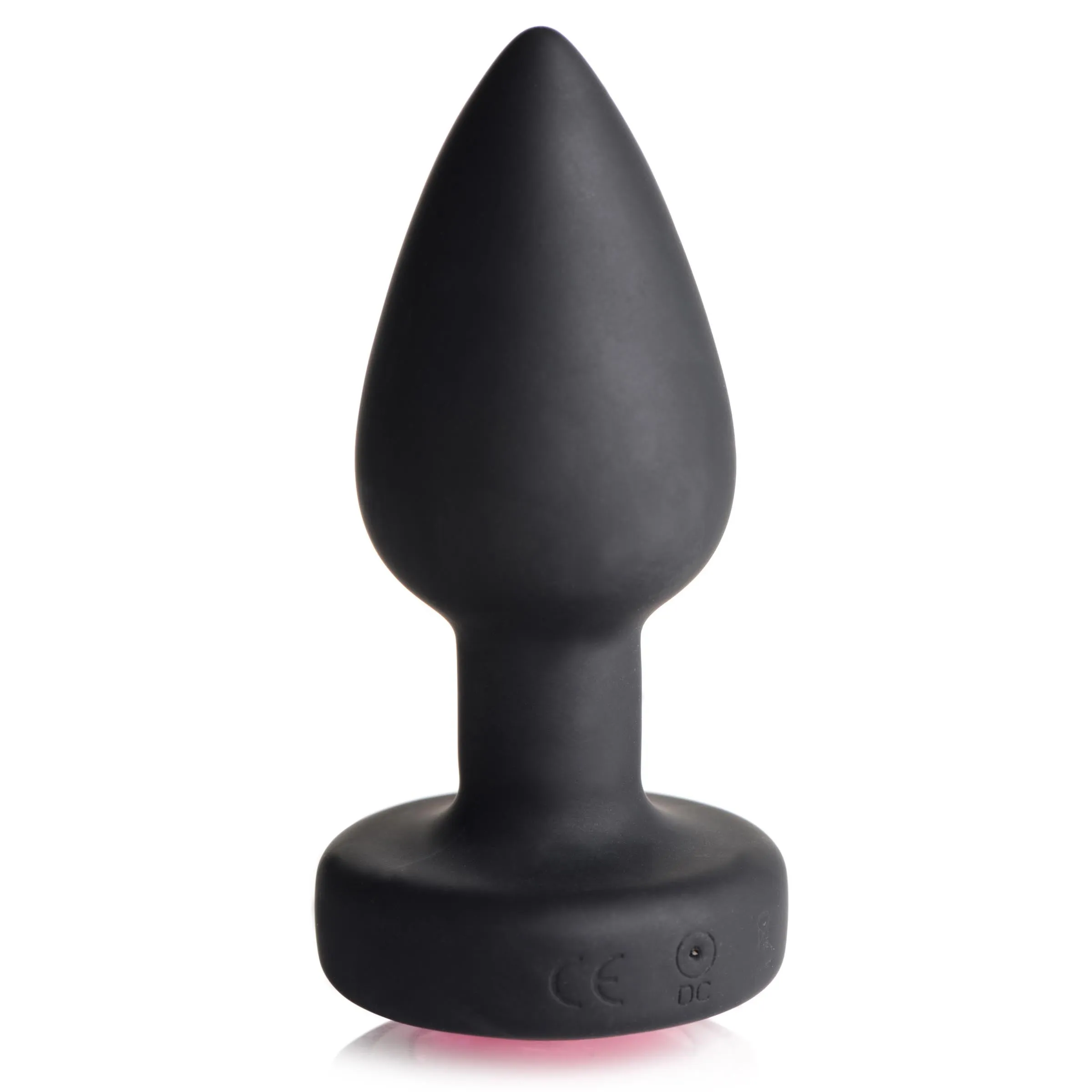 Vibrating Pink Gem Anal Plug - Small