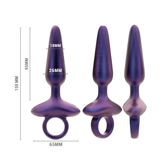 Vibrator anal INTENSE MARLON. control prin telecomanda. 10 functii de vibratie. rezistent la apa. din silicon mov. 15 cm