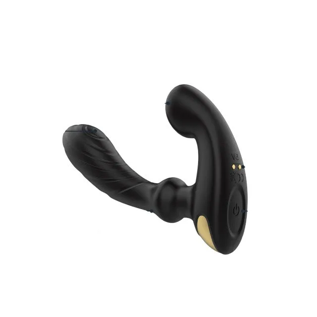 Vibrator anal NAPPEX TAMBO. pentru stimularea prostatei. control prin telecomandă. 9 funcții de vibrație. negru
