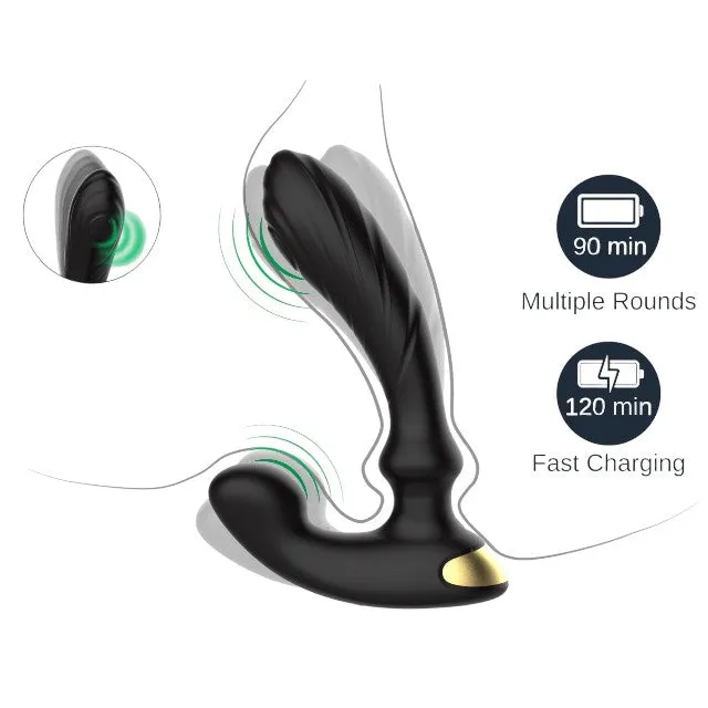 Vibrator anal NAPPEX TAMBO. pentru stimularea prostatei. control prin telecomandă. 9 funcții de vibrație. negru