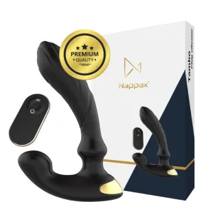 Vibrator anal NAPPEX TAMBO. pentru stimularea prostatei. control prin telecomandă. 9 funcții de vibrație. negru