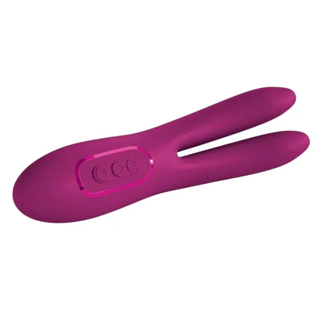Vibrator dublu JIMMYJANE Solis Ascend 2 Pro. pentru zone intime și clitoris. cu funcție de încălzire. 7 funcții de vibrație. 3 viteze. roz