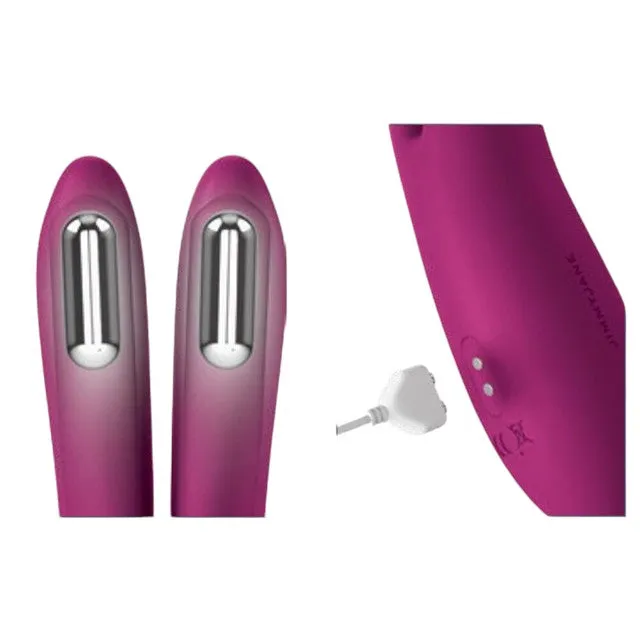 Vibrator dublu JIMMYJANE Solis Ascend 2 Pro. pentru zone intime și clitoris. cu funcție de încălzire. 7 funcții de vibrație. 3 viteze. roz