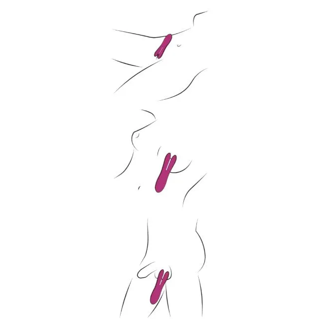 Vibrator dublu JIMMYJANE Solis Ascend 2 Pro. pentru zone intime și clitoris. cu funcție de încălzire. 7 funcții de vibrație. 3 viteze. roz