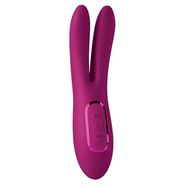 Vibrator dublu JIMMYJANE Solis Ascend 2 Pro. pentru zone intime și clitoris. cu funcție de încălzire. 7 funcții de vibrație. 3 viteze. roz