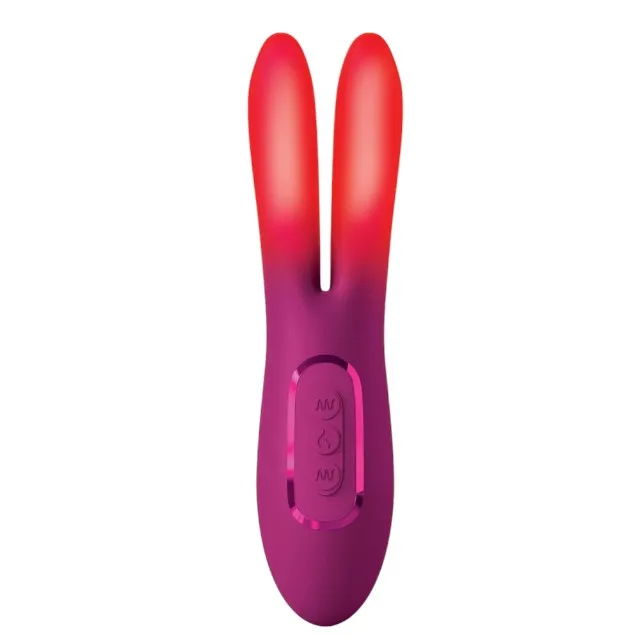 Vibrator dublu JIMMYJANE Solis Ascend 2 Pro. pentru zone intime și clitoris. cu funcție de încălzire. 7 funcții de vibrație. 3 viteze. roz