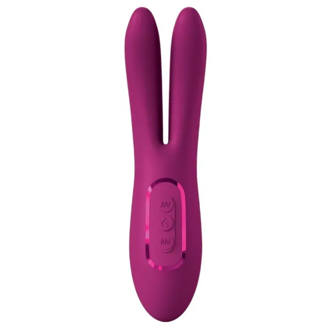Vibrator dublu JIMMYJANE Solis Ascend 2 Pro. pentru zone intime și clitoris. cu funcție de încălzire. 7 funcții de vibrație. 3 viteze. roz
