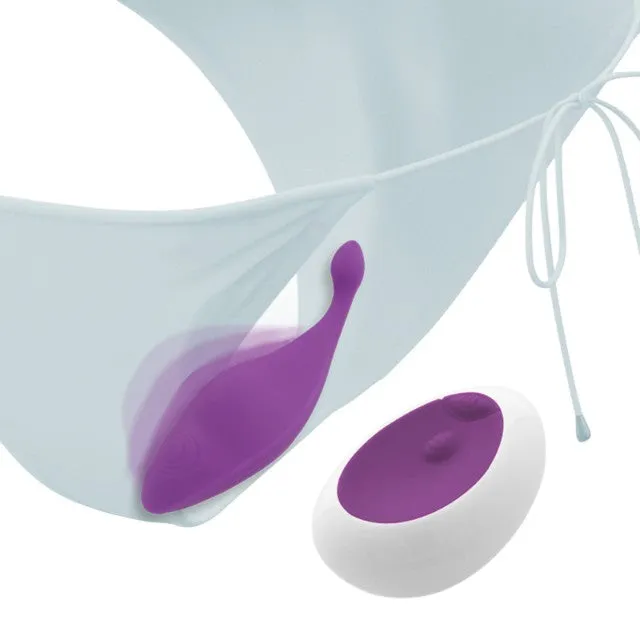 Vibrator pentru chilot INTENSE MINDY. pentru stimularea clitorisului. control prin telecomandă. cu 10 funcții de vibrație. mov