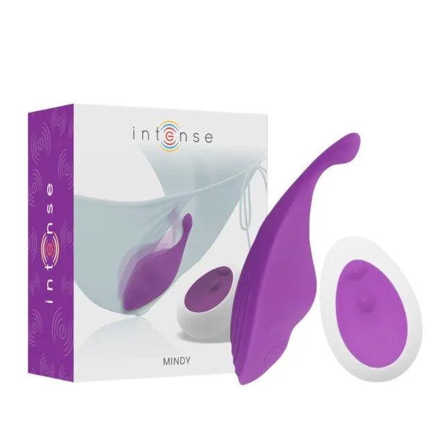 Vibrator pentru chilot INTENSE MINDY. pentru stimularea clitorisului. control prin telecomandă. cu 10 funcții de vibrație. mov