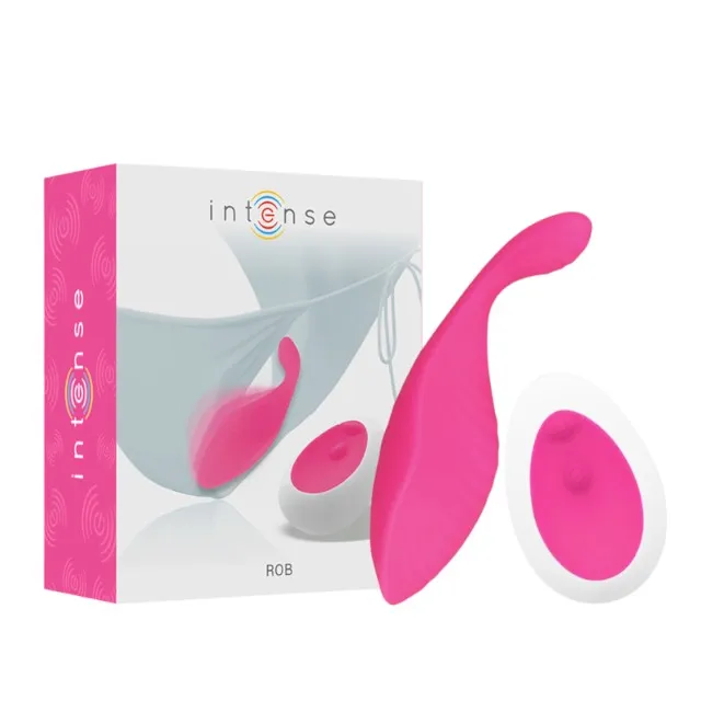 Vibrator pentru chilot INTENSE ROB. pentru stimularea clitorisului. control prin telecomandă. cu 10 funcții de vibrație. roz