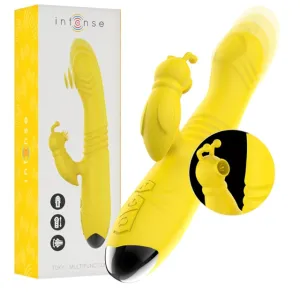 Vibrator rabbit INTENSE TOKY Multifunction. cu 8 funcții de penetrare automată. 8 funcții de pulsații. 8 funcții de oscilații. galben