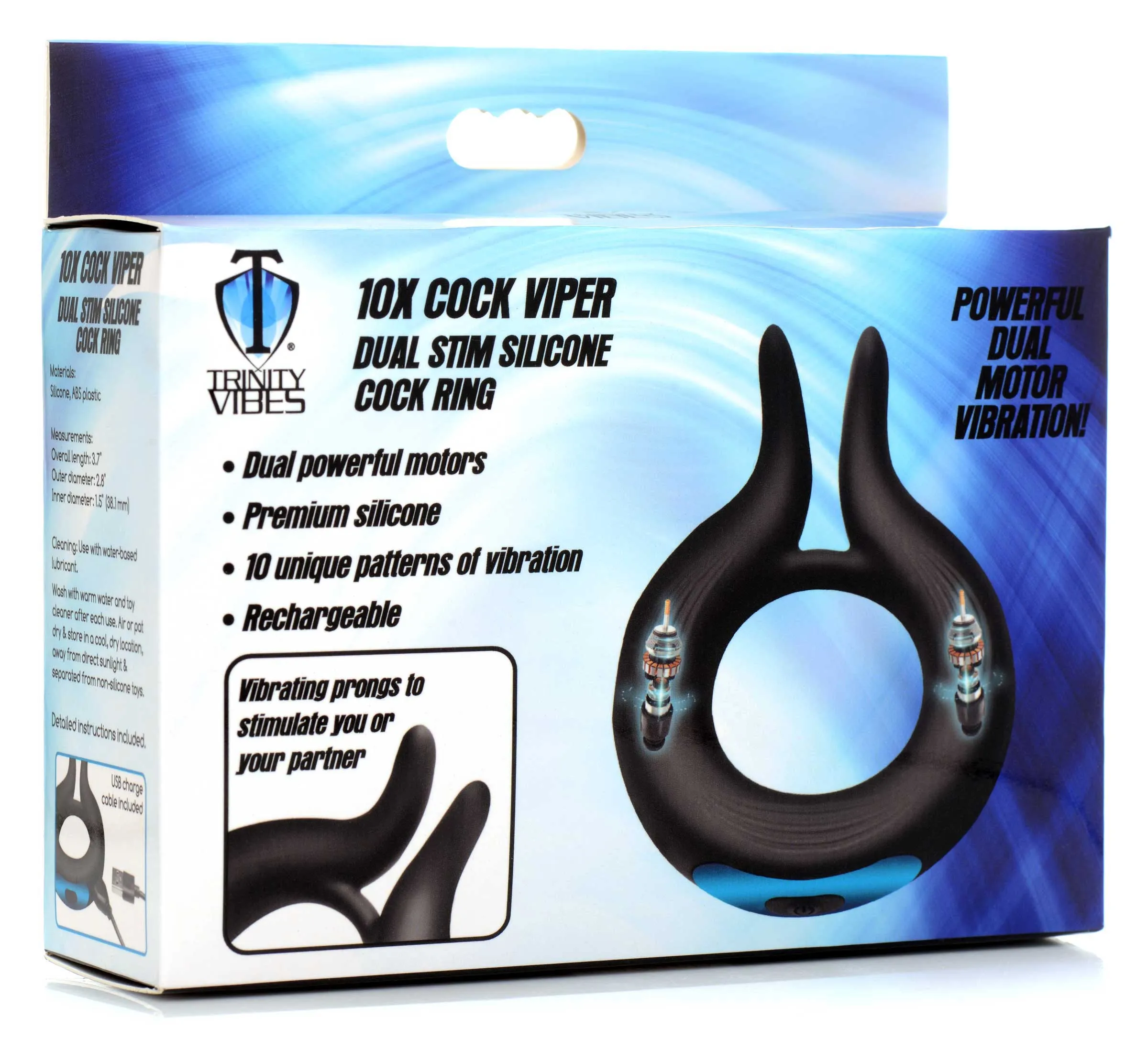 Viper Prong Vibrating Silicone Cock Ring