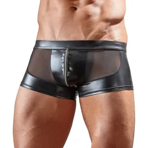 Wetlook-Net Pants with Zip